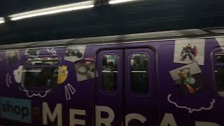 BMT Canarsie Line R143 L Train with Mercari AdWrap  6th Avenue [upl. by Buff]