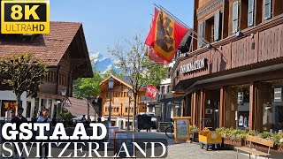 8K  GSTAAD Saanenland Switzerland  Town for International Celebrities  8K UHD Video [upl. by Nnaj]