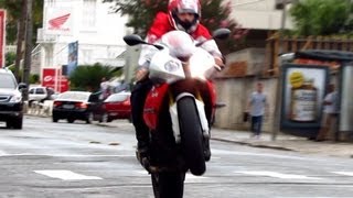 BMW S1000RR with MIVV Full Exhaust  Startup Revs Wheelies and Loud Sounds  Bikers 52 [upl. by Aisanahta]