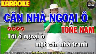 ✔️CĂN NHÀ NGOẠI Ô Karaoke Nhạc Sống Tone Nam ➤ Tình Trần Media [upl. by Eilyac400]