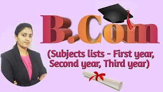 BCom course full subjects lists [upl. by Cock]