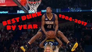 NBA Best Dunk Contest Dunk By Year 19842017 [upl. by Nawk871]