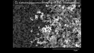 Materials CL Cathodoluminescence imaging of TiO2 Titanium Oxide [upl. by Alikee]