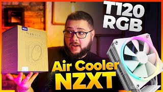 Air Cooler NZXT T120 White com LED RGB  Todos os Detalhes e Instalação em AM5 [upl. by Vern]