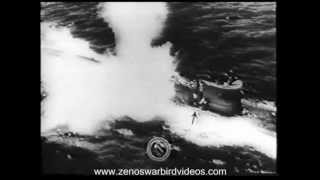 US Navy carrier planes blast German UBoats in the Atlantic 1943 [upl. by Atinrehs]