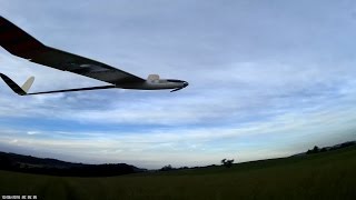 Art Hobby FidelityE 2m RC electro glider in the evening [upl. by Yrahk291]