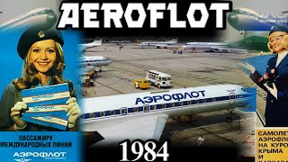 A Busy Day in Life of AEROFLOT Soviet Airlines 1984 Vintage Film aeroflot [upl. by Cul]