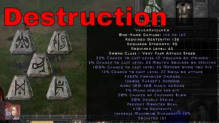 Diablo II Resurrected Rune Words  Destruction Vex Lo Ber Jah Ko [upl. by Anuska]