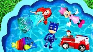 Learn Characters with Pj Masks Barbie and Paw Patrol for Kids  Disney Toys for Toddlers [upl. by Irod504]