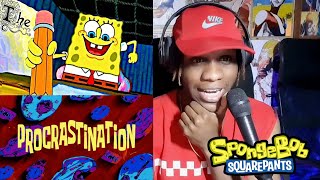 PROCRASTINATION  Spongebob Squarepants Reaction ✏️📝 [upl. by Reneta]