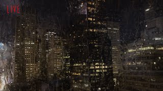 Rain On Window Sounds  Midtown Manhattan Rain On Window  247 Live  Rain Sounds For Sleeping [upl. by Ytima]