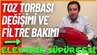 ELEKTRİKLİ SÜPÜRGE TOZ TORBASI DEĞİŞİMİ VE FİLTRE BAKIMI [upl. by Averat92]