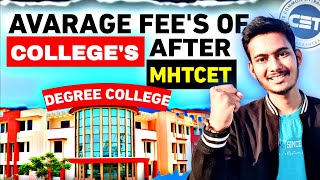 🔴 MHT CET COLLEGE FEES AFTER ADMISSION  GOVSEMIGOVPRIVATE FEES STRUCTURE ✅ [upl. by Etnahsal]