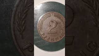 1958F Germany 2 Pfennig [upl. by Nodlew]