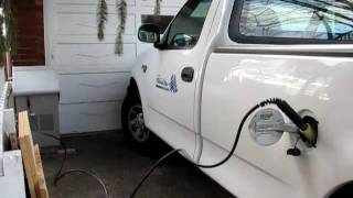 Filling my Natural Gas F250 at Home with a FuelMaker  CNG  Alt Fuel [upl. by Arratahs]