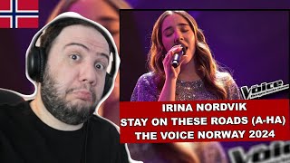 Irina Nordvik  Stay on These Roads Aha  LIVE  The Voice Norway 2024  🇳🇴 NORWAY REACTION [upl. by Auos]