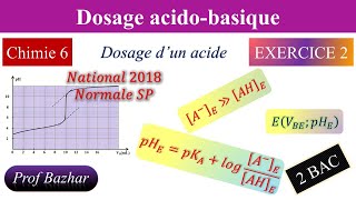 exercice 2 Dosage acidobasique 2bac biof [upl. by Eerolam]