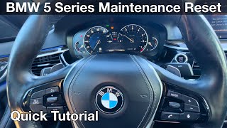 BMW Engine oil service G30 B46D 2019  2022 Complete Guide With Oil Reset [upl. by Ecydnac]