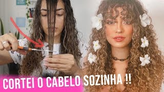 MELHOR CORTE PARA CABELOS CACHEADOS com FRANJA [upl. by Lasala]