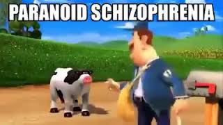 PARANOID SCHIZOPHRENIA Barnyard cow mailman meme [upl. by Melar156]