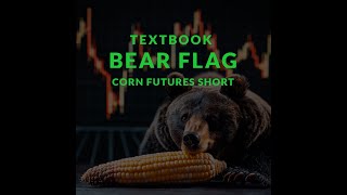 Textbook Bear Flag Short  Corn Futures [upl. by Jacqui]