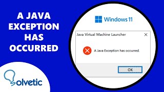 A JAVA Exception has Occurred FIX [upl. by Clute]