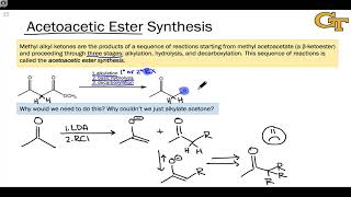 1110 Acetoacetic Ester Synthesis [upl. by Ahcsim589]