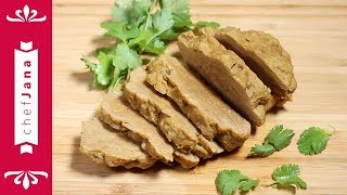 Easiest homemade seitan vegan steak  make vegan meat from scratch [upl. by Ardnuek]