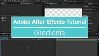 How to Create Gradients on Solids and Text in After Effects Tutorial [upl. by Brinn470]