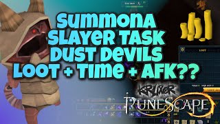 Summona Slayer Task  Dust Devils  Loot  Time  AFK Worth it  Runescape 3 [upl. by Vadim9]