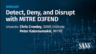 Detect Deny and Disrupt with MITRE D3FEND [upl. by Ruhtua130]