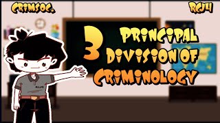 3 PRINCIPAL DIVISION OF CRIMINOLOGY [upl. by Irpac189]