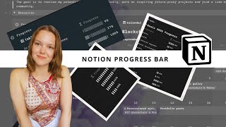 Notion PROGRESS BAR  stepbystep tutorial [upl. by Kimon279]