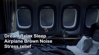 Airplane sounds help you fall asleep  10 hours stress relief on a plane  Brown Noise  Jet Sound [upl. by Corabella]