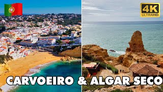 CARVOEIRO amp Algar Seco  FULL Coastal Walk 🚶 to Benagil Caves  Algarve 🌞 Portugal 🇵🇹 [upl. by Ledba]