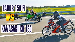 Kawasaki KR150 vs Raider 150Fi  Drag race [upl. by Eitak]