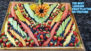 Healthy Fruit Platter 2  CATERING STYLE  Fruit Tray to Impress PARTY FAVORITE [upl. by Ativahs]