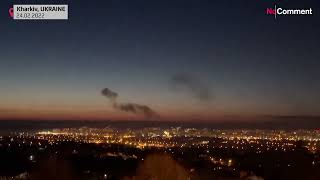 Air raid sirens heard in Kyiv as Russia attacks Ukraine [upl. by Notsirhc]