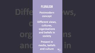 Pluralism  60 Second Sociology Beliefs in Society [upl. by Norry]