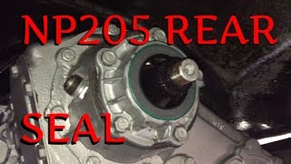 NP205 rear seal replacement  First Gen Dodge Cummins [upl. by Enrev994]