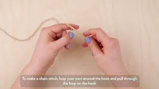 Hvordan hekle en luftmaske  How to crochet a chain stitch [upl. by Locklin610]