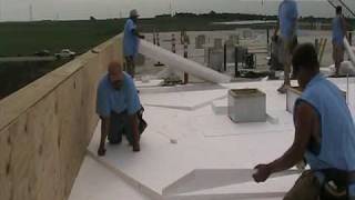 EPS Tapered Roofing Insulation on a Rubber Roof [upl. by Yeclek]