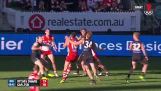 Round 18 AFL  Sydney Swans v Carlton Highlights [upl. by Alleris259]