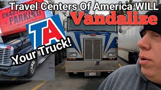 Parking Paradox At Connecticut TA Truck Stop Trucks Vandalized [upl. by Lerner]