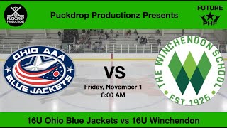 Ohio Blue Jackets vs Winchendon School 16U [upl. by Angelique]