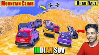 GTA 5  POWERFUL INDIAN SUV 🔥Mount Chiliad Climbing DRAG RACE CHALLENGE [upl. by Boff639]