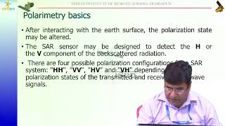 SAR Polarimetry by Shri Ashish Joshi [upl. by Zednanref]