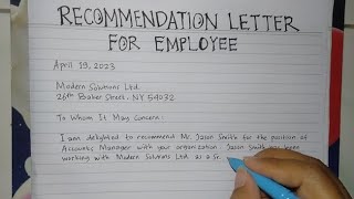 How To Write A Recommendation Letter for Scholarships Application Step by Step  Writing Practices [upl. by Euqinomahs885]