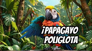 🐦 Papagayo saluda guacamayo hablando diferente idiomas [upl. by Minor275]