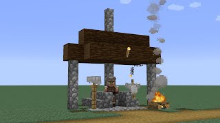 How to build a Minecraft Village Armorer 2 114 taiga [upl. by Ardnohs]